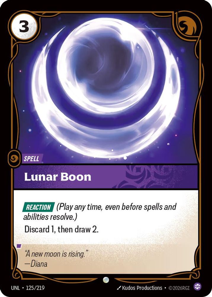 Lunar Boon (125/219) - [Unleashed Foil] (Riftbound TCG)