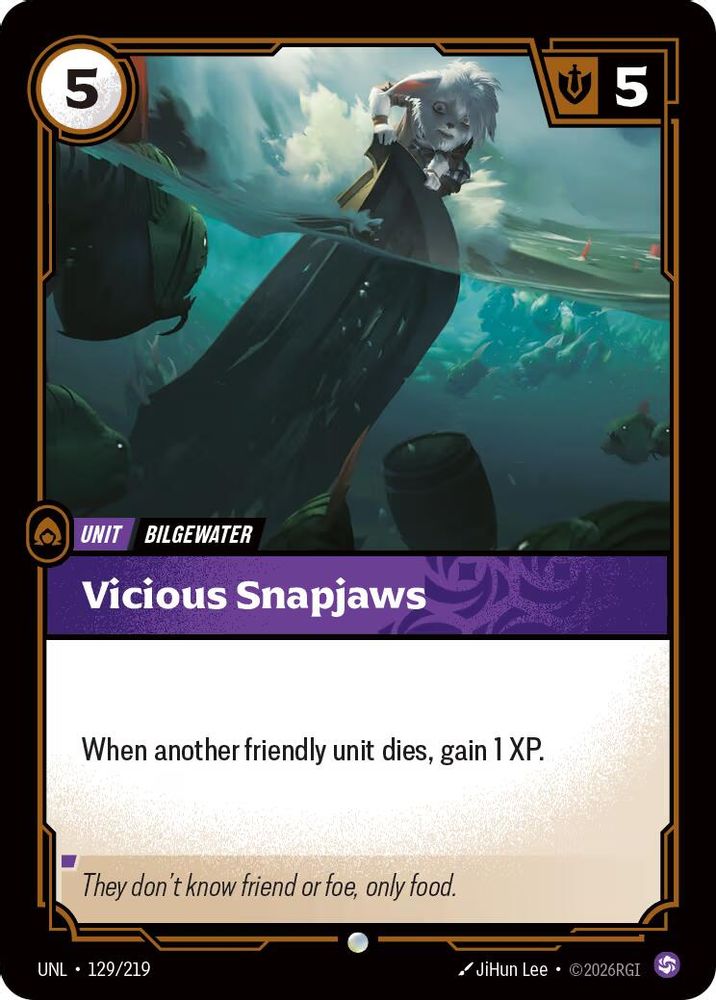 Vicious Snapjaws (129/219) - [Unleashed ] (Riftbound TCG)