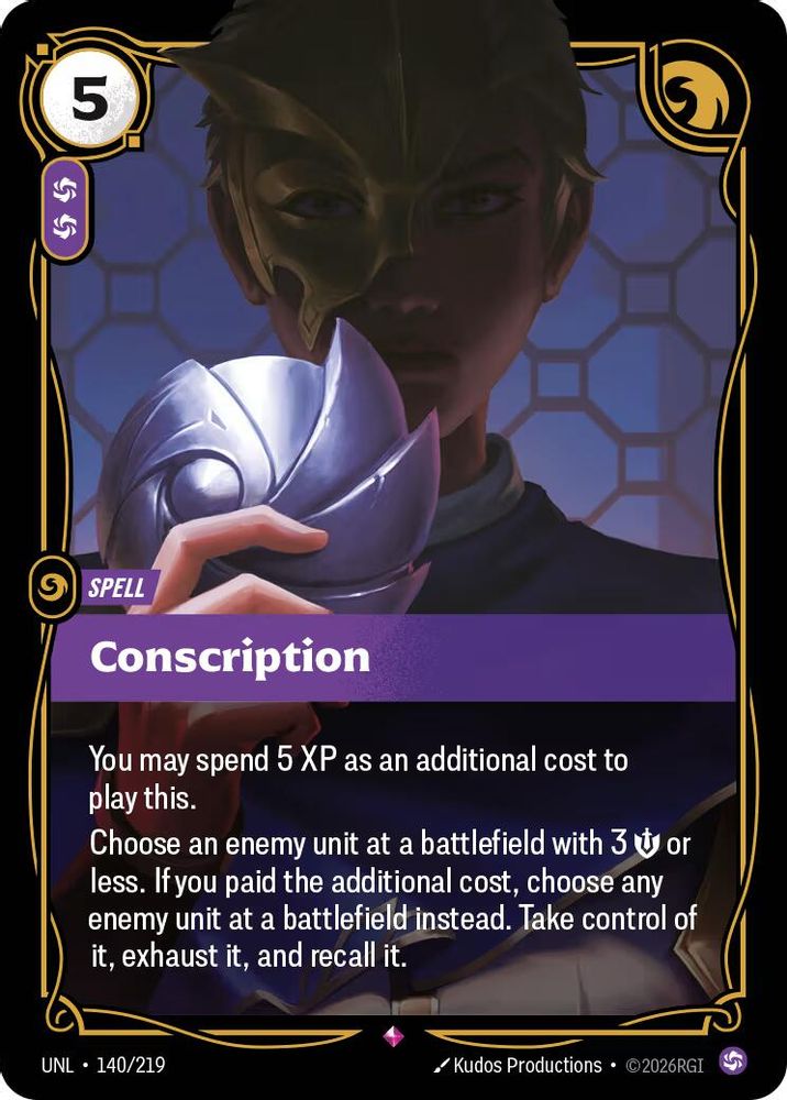 Conscription (140/219) - [Unleashed Foil] (Riftbound TCG)
