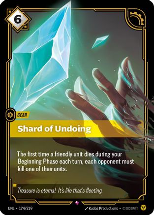 Shard of Undoing (174/219) - Unleashed Foil (Riftbound TCG)