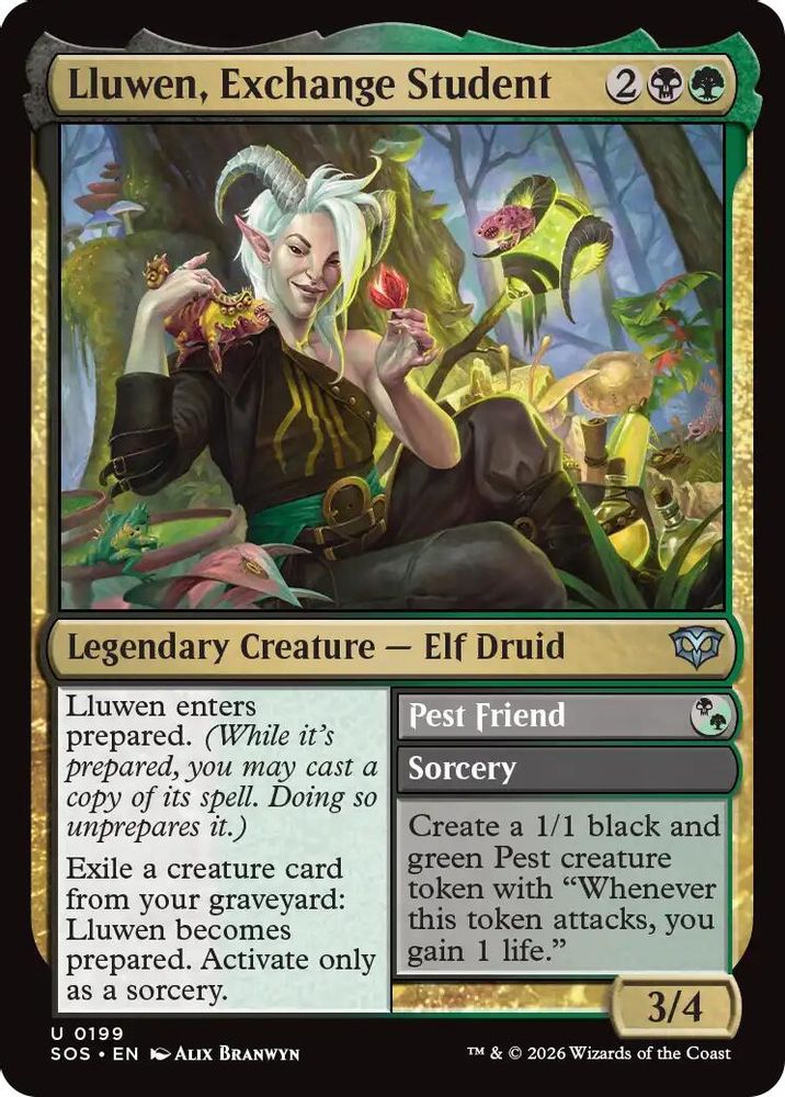 Lluwen, Exchange Student (SOS-199) - Secrets of Strixhaven Foil