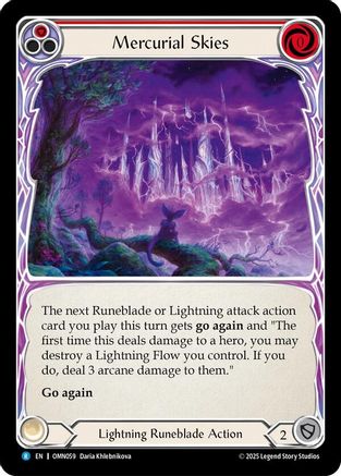 Mercurial Skies (Red) (OMN059) - Omens of the Third Age Rainbow Foil