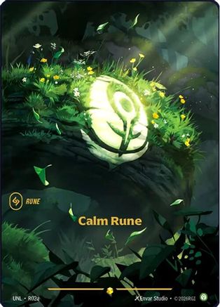 Calm Rune (Alternate Art) (R02a) - Unleashed Foil (Riftbound TCG)