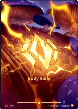 Body Rune (Alternate Art) (R04a) - Unleashed Foil (Riftbound TCG)