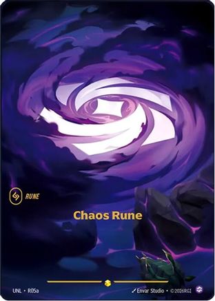 Chaos Rune (Alternate Art) (R05a) - Unleashed Foil (Riftbound TCG)