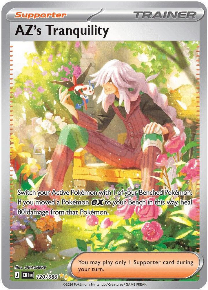 AZ's Tranquility 120/086  - Holofoil ME04 Chaos Rising - Special Illustration Rare