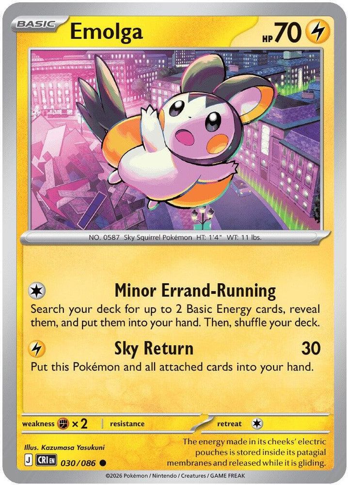 Emolga 030  ME04 Chaos Rising - Common