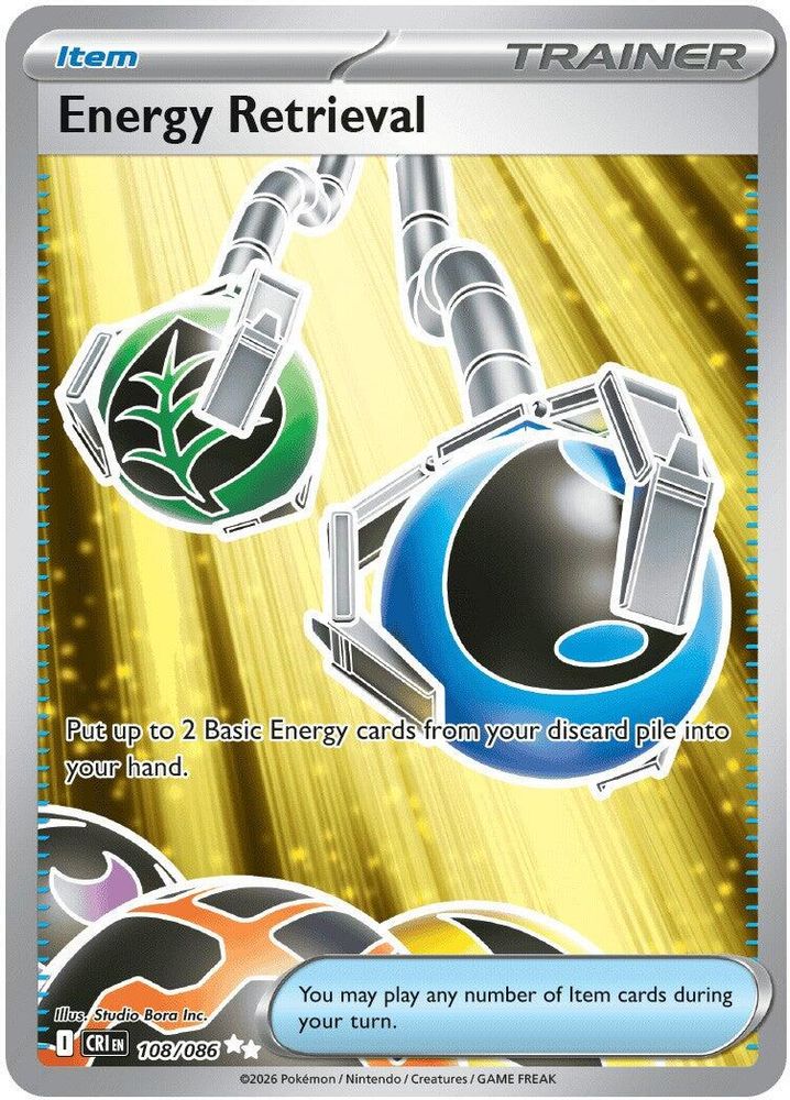 Energy Retrieval 108  - Holofoil ME04 Chaos Rising - Ultra Rare