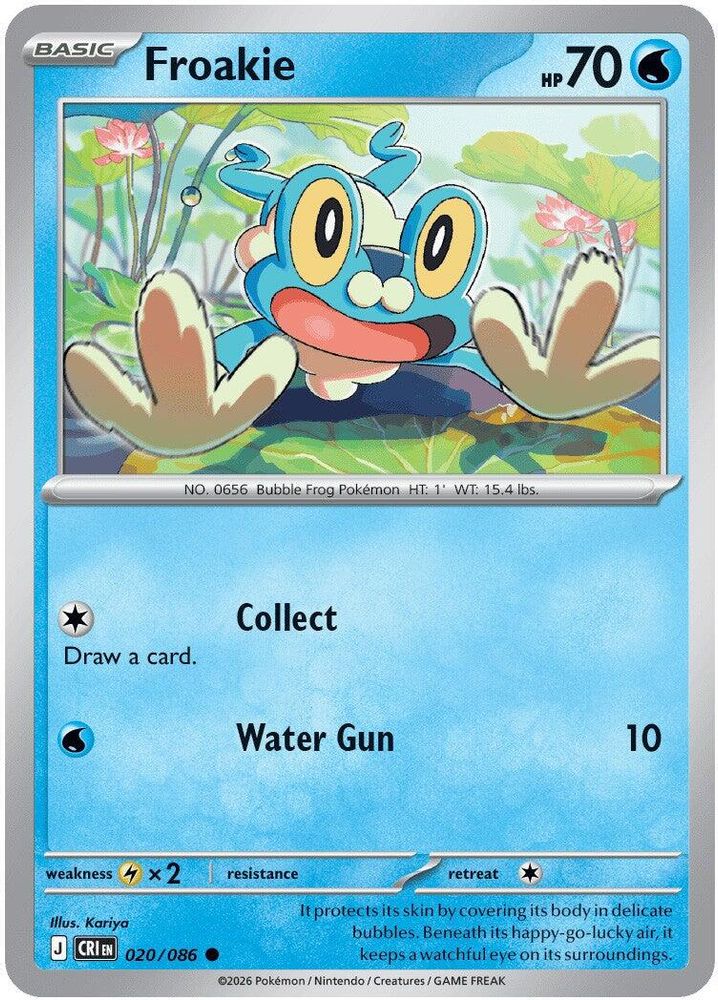 Froakie 020/086  ME04 Chaos Rising - Common