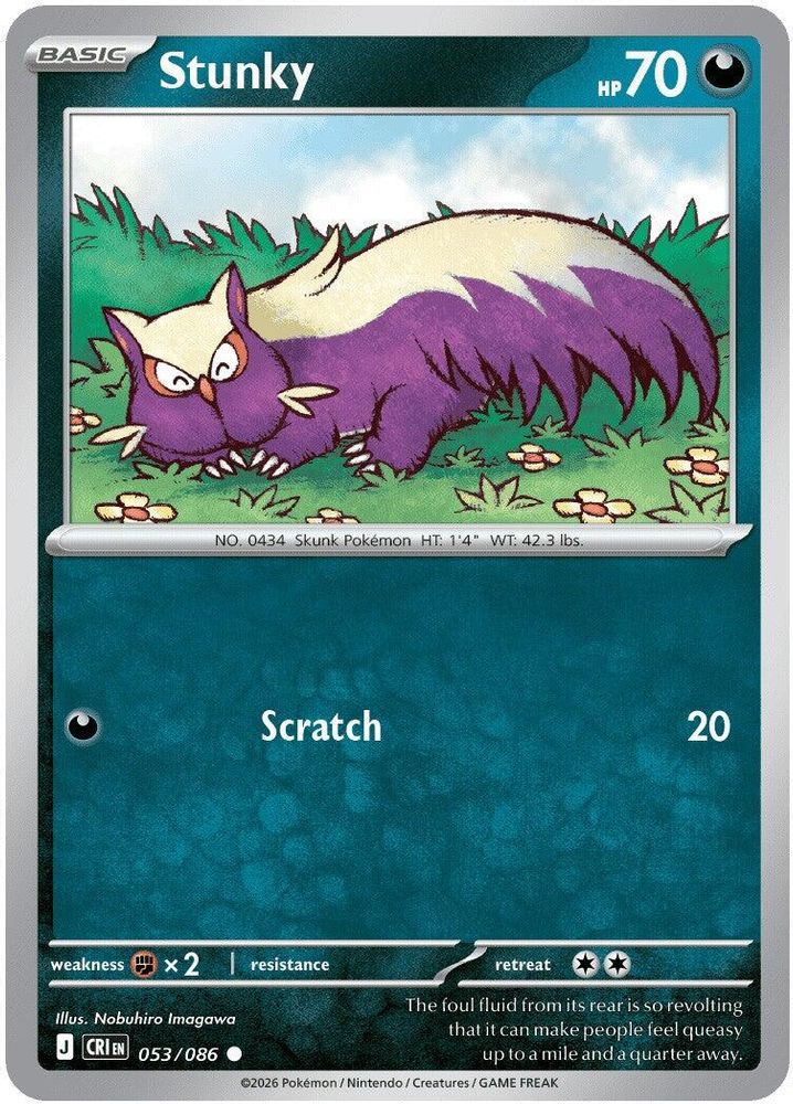 Stunky 053  - Reverse Holofoil ME04 Chaos Rising - Common