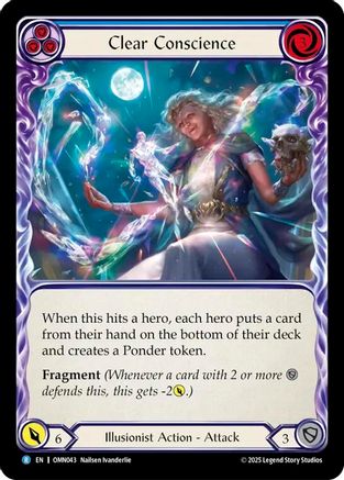 Clear Conscience (Blue) (OMN043) - Omens of the Third Age Rainbow Foil