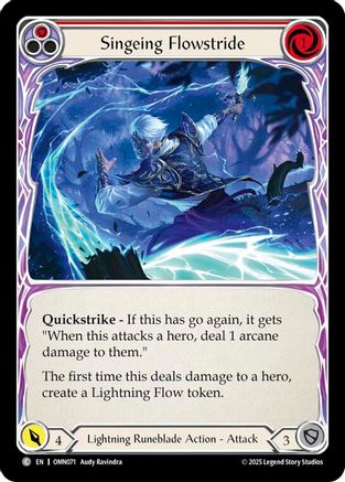 Singeing Flowstride (Red) (OMN071) - Omens of the Third Age Rainbow Foil