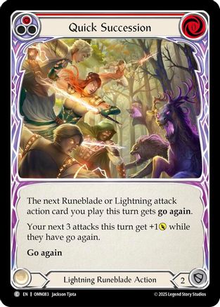 Quick Succession (Red) (OMN083) - Omens of the Third Age