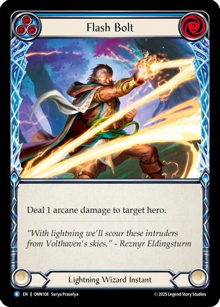 Flash Bolt (Blue) (OMN108) - Omens of the Third Age Rainbow Foil