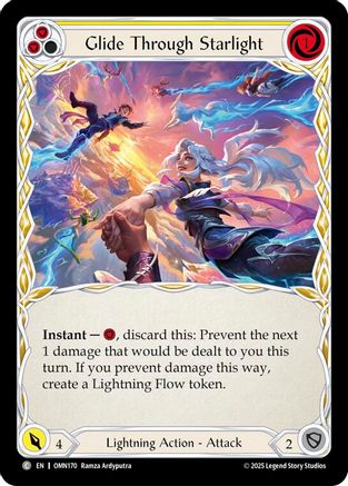 Glide Through Starlight (Yellow) (OMN170) - Omens of the Third Age Rainbow Foil