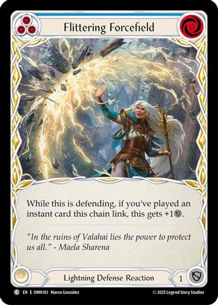 Flittering Forcefield (Blue) (OMN183) - Omens of the Third Age Rainbow Foil
