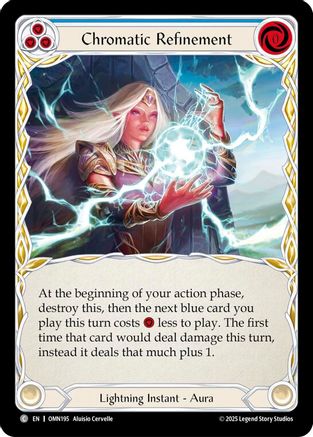 Chromatic Refinement (Blue) (OMN195) - Omens of the Third Age Rainbow Foil