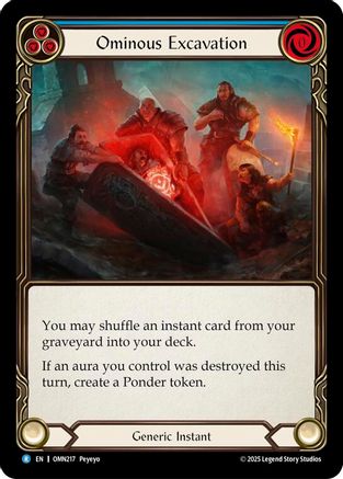 Ominous Excavation (Blue) (OMN217) - Omens of the Third Age
