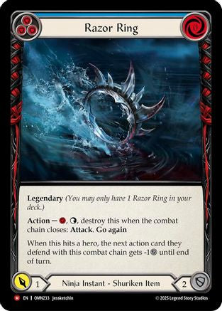 Razor Ring (Blue) (OMN233) - Omens of the Third Age Cold Foil