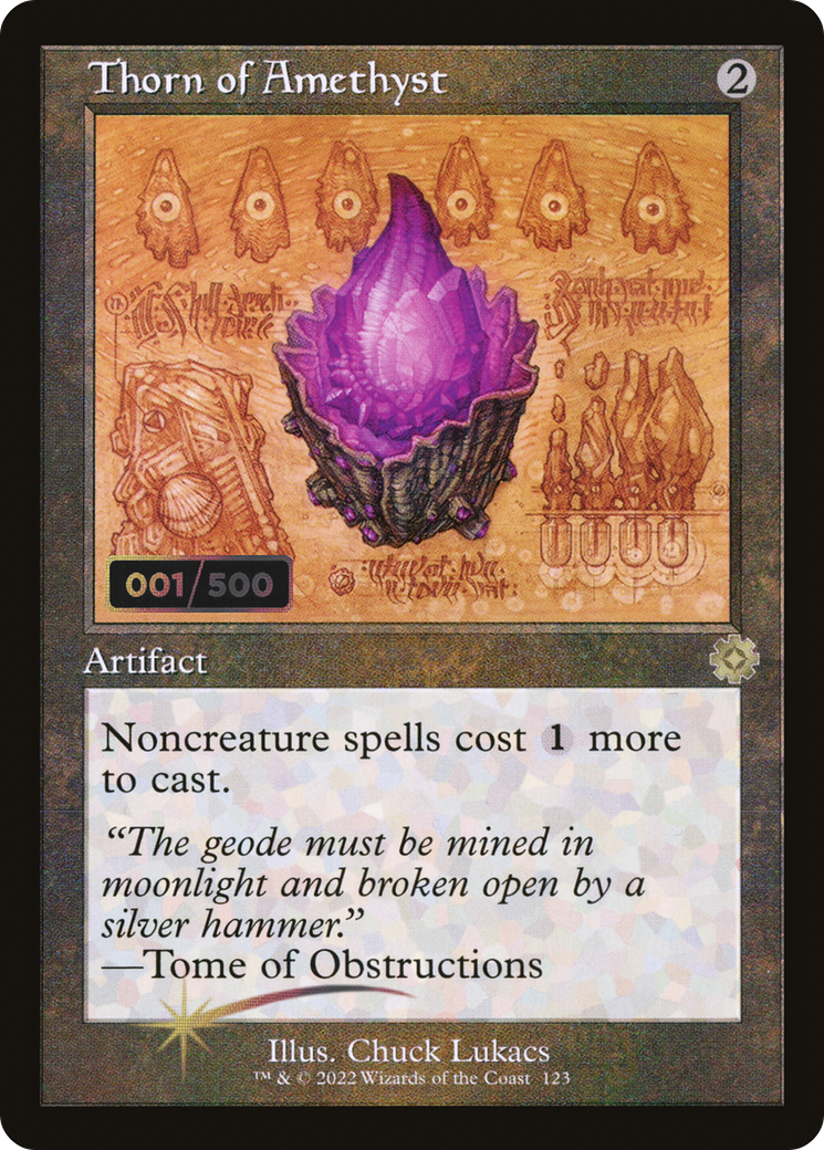 Thorn of Amethyst (Retro Schematic) (Serial Numbered) [The Brothers' War Retro Artifacts]