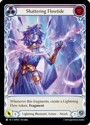 Shattering Flowtide (Red) (GEM152) - Gem Pack 5 Rainbow Foil