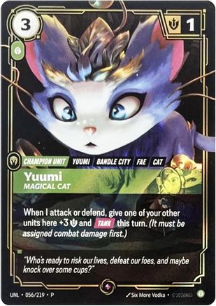 Yuumi - Magical Cat (056/219) - Riftbound Organized Play Promotional Cards Foil (Riftbound TCG)
