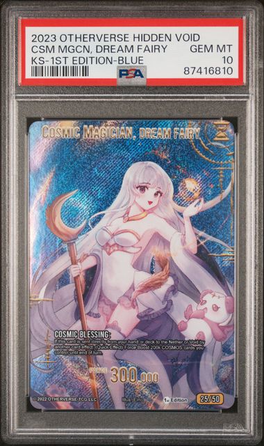 GRADED [PSA 10] 2023 OTHERVERSE HIDDEN VOID KICKSTARTER CSM MGCN, DREAM FAIRY KS-1ST EDITION-BLUE