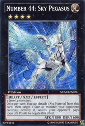 Number 44: Sky Pegasus [NUMH-EN028] Secret Rare