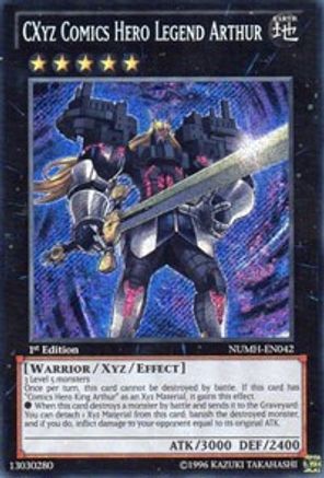 CXyz Comics Hero Legend Arthur [NUMH-EN042] Secret Rare