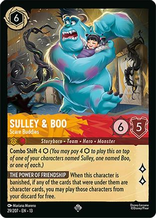 Sulley & Boo - Scare Buddies (29/204) - Attack of the Vine Cold Foil