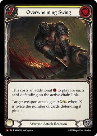Overwhelming Swing (MPW024) - Mastery Pack Warrior Rainbow Foil