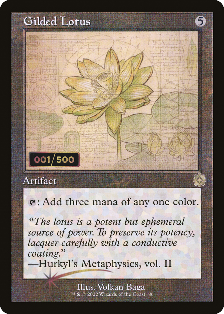 Gilded Lotus (Retro Schematic) (Serial Numbered) [The Brothers' War Retro Artifacts]