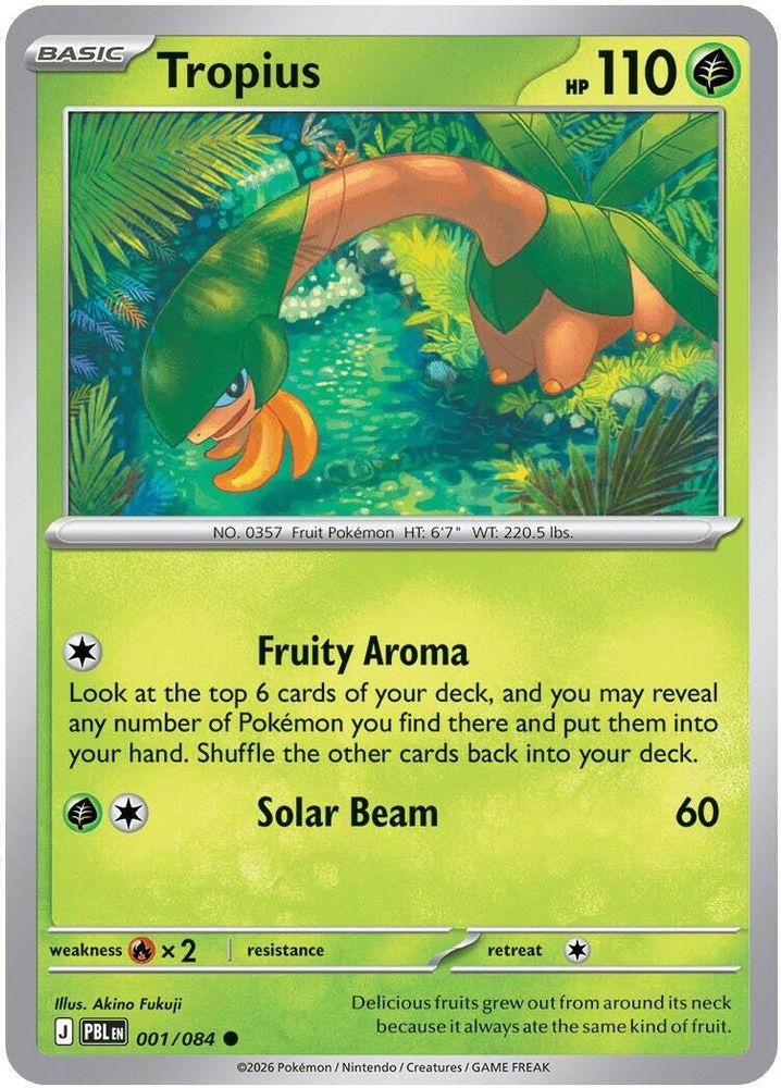 Tropius 001 - Reverse Holofoil ME05 Pitch Black - Common