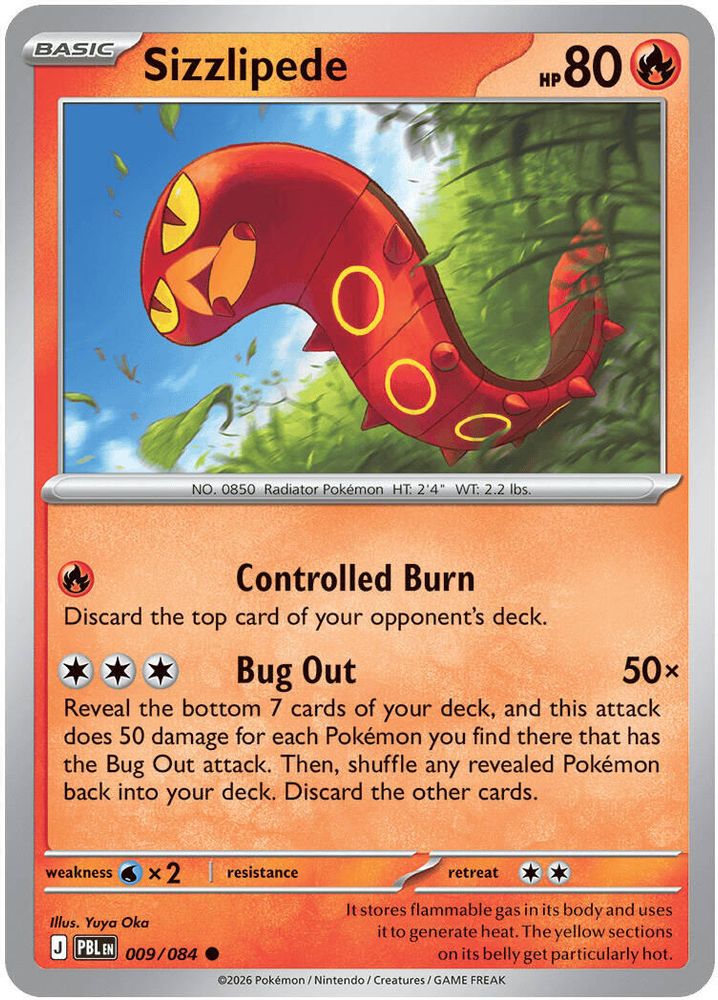Sizzlipede 009 - Reverse Holofoil ME05 Pitch Black - Common