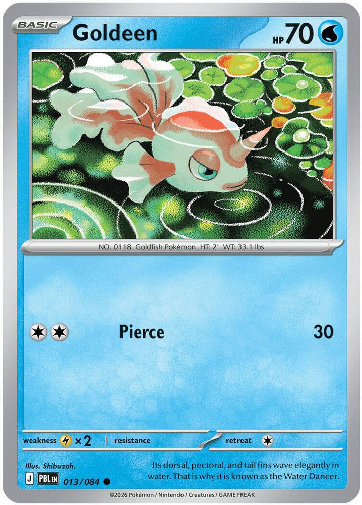 Goldeen 013/084 - Reverse Holofoil ME05 Pitch Black - Common