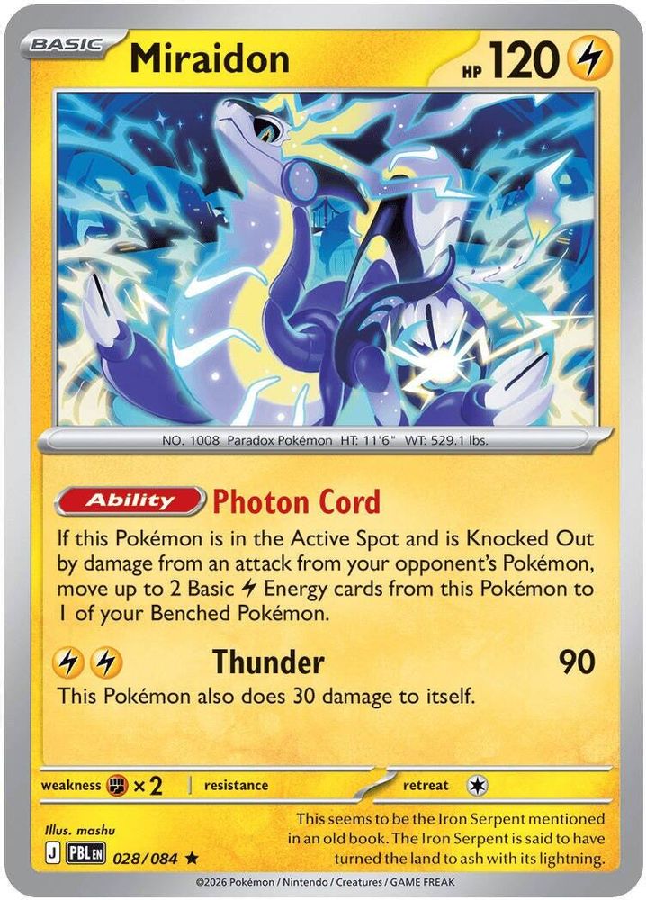 Miraidon 028 - Holofoil ME05 Pitch Black - Rare