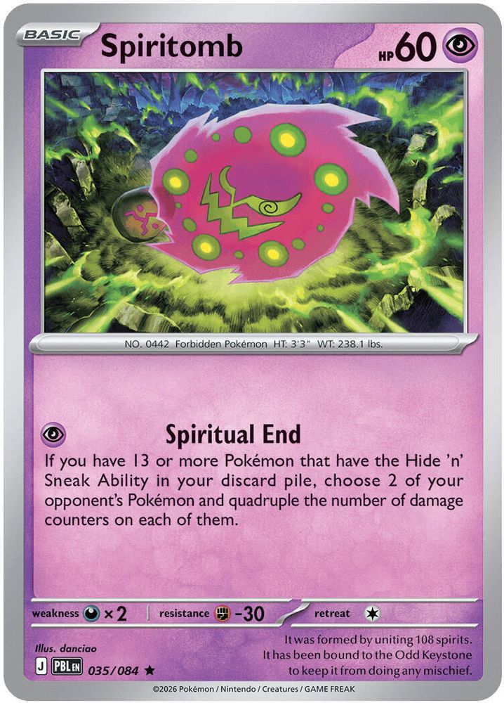 Spiritomb 035 - Holofoil ME05 Pitch Black - Rare