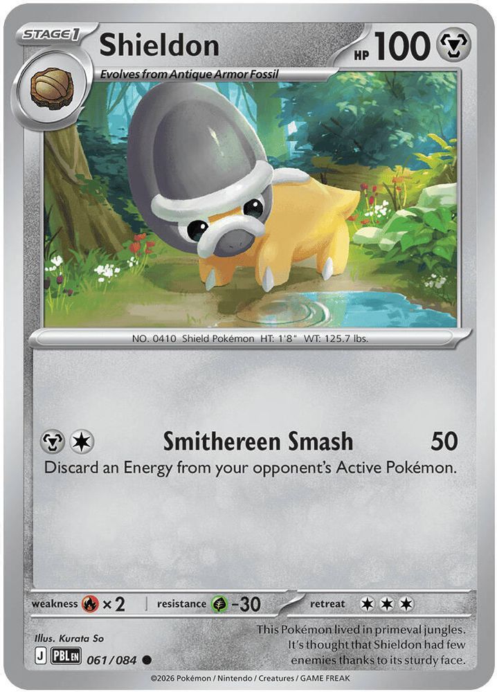 Shieldon 061 - Reverse Holofoil ME05 Pitch Black - Common