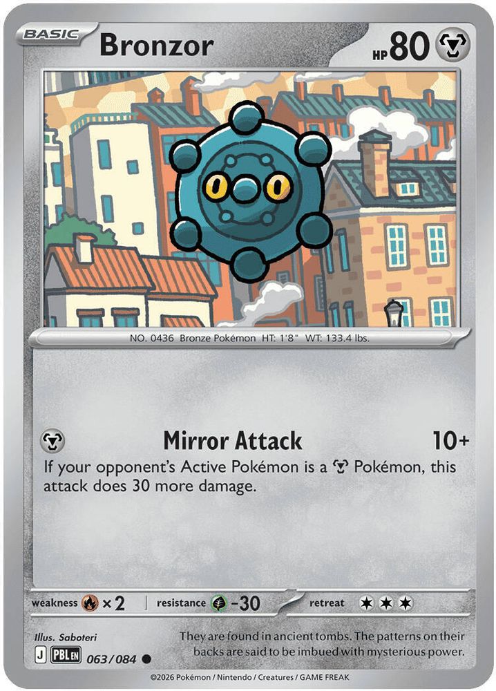 Bronzor 063 - Reverse Holofoil ME05 Pitch Black - Common