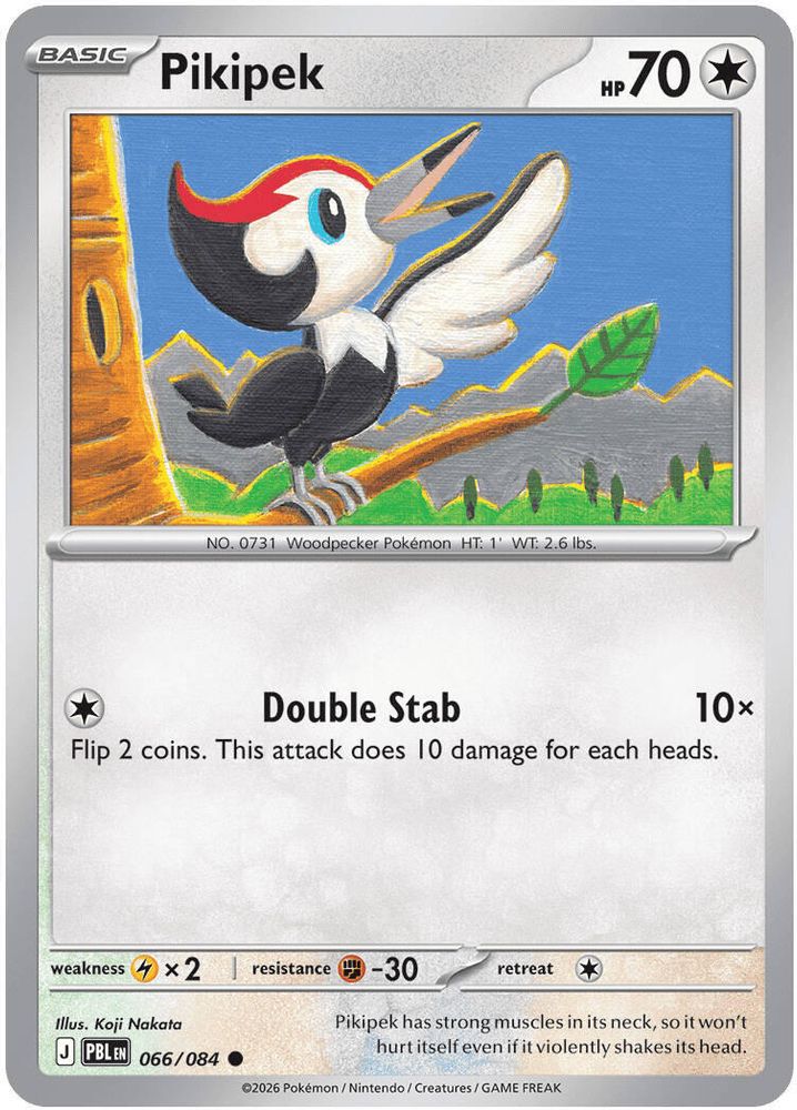 Pikipek 066 - Reverse Holofoil ME05 Pitch Black - Common