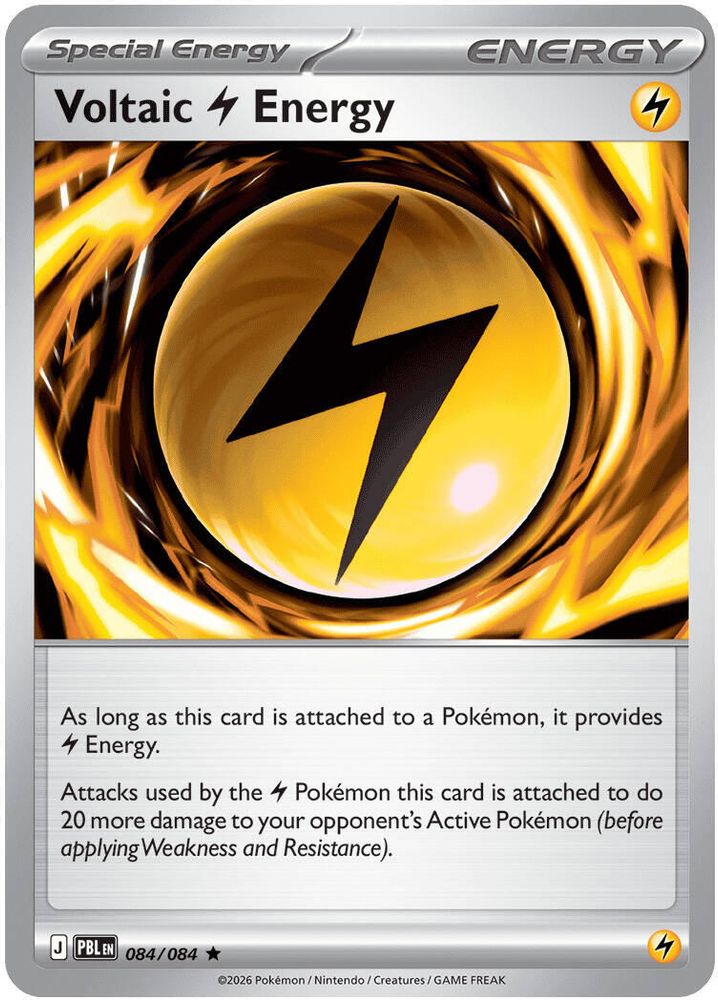 Voltaic Lightning Energy 084 - Reverse Holofoil ME05 Pitch Black - Rare