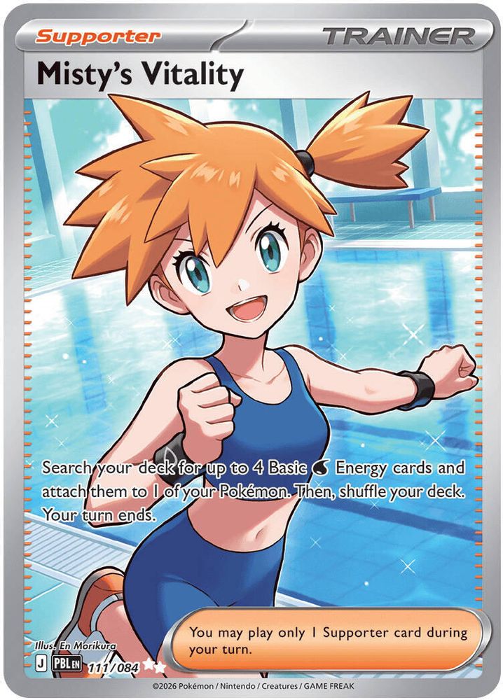 Misty's Vitality 111/084 - Holofoil ME05 Pitch Black - Ultra Rare