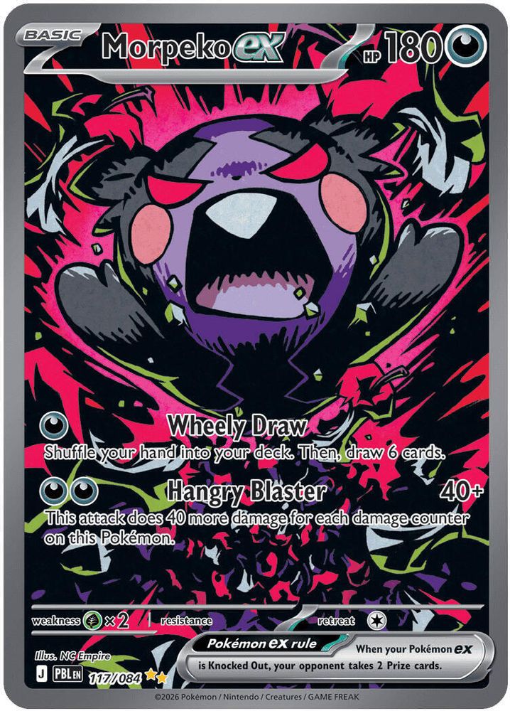 Morpeko ex 117/084 - Holofoil ME05 Pitch Black - Special Illustration Rare