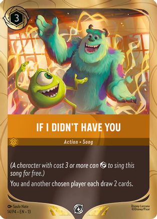 If I Didn't Have You (14) - Disney Lorcana Promo Cards Holofoil