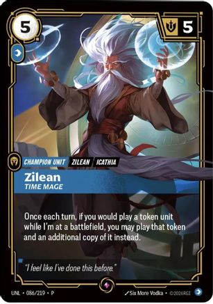 Zilean - Time Mage (086/219) - Riftbound Organized Play Promotional Cards Foil (Riftbound TCG)