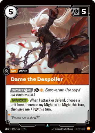 Dame the Despoiler (079/166) - Vendetta Foil (Riftbound TCG)