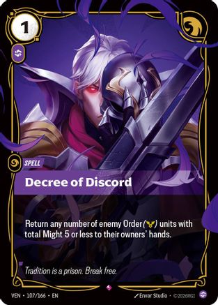 Decree of Discord (107/166) - Vendetta Foil (Riftbound TCG)
