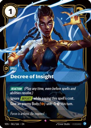 Decree of Insight (061/166) - Vendetta Foil (Riftbound TCG)