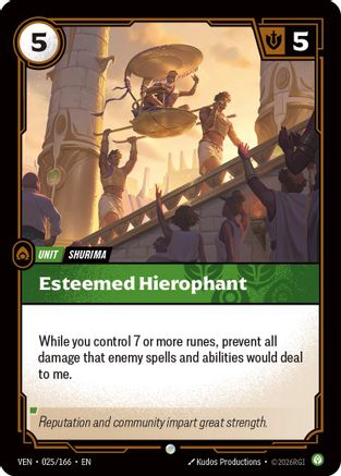 Esteemed Hierophant (025/166) - Vendetta Foil (Riftbound TCG)