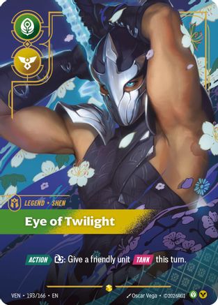 Shen - Eye of Twilight (Overnumbered) (193/166) - Vendetta Foil (Riftbound TCG)